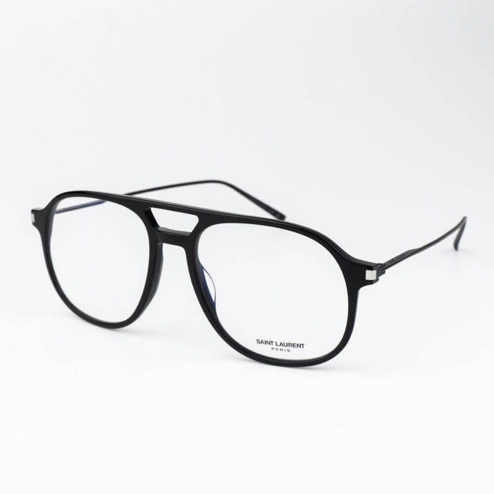 NEW Saint Laurent SL626 001 Black Aviator Unisex Eyeglasses